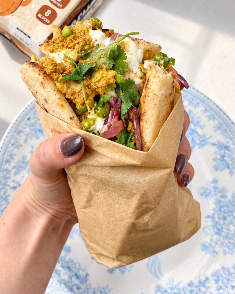 Chicken Korma Naan Wrap