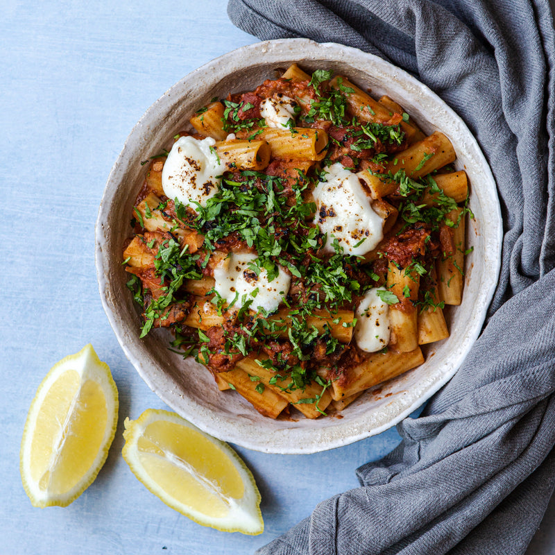 Aubergine Rigatoni