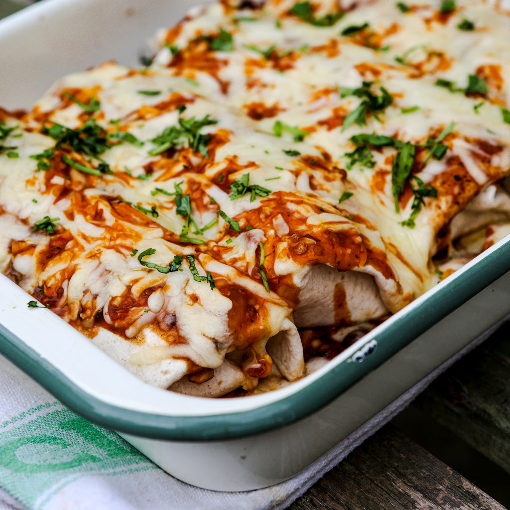 Bean and Cheese Enchiladas