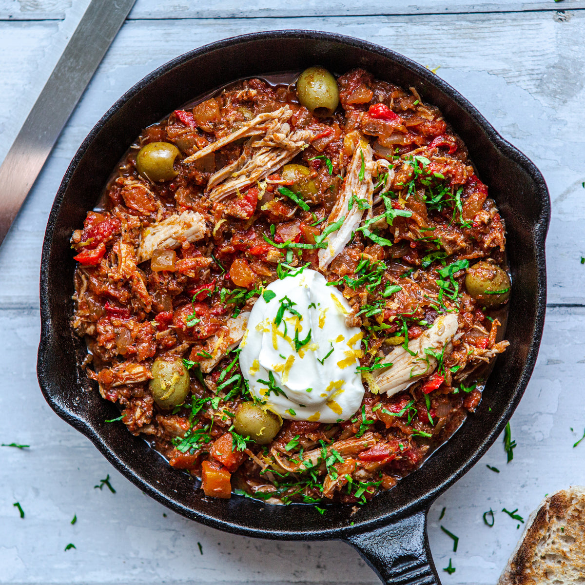 Chicken Cacciatore with Crusty Bread