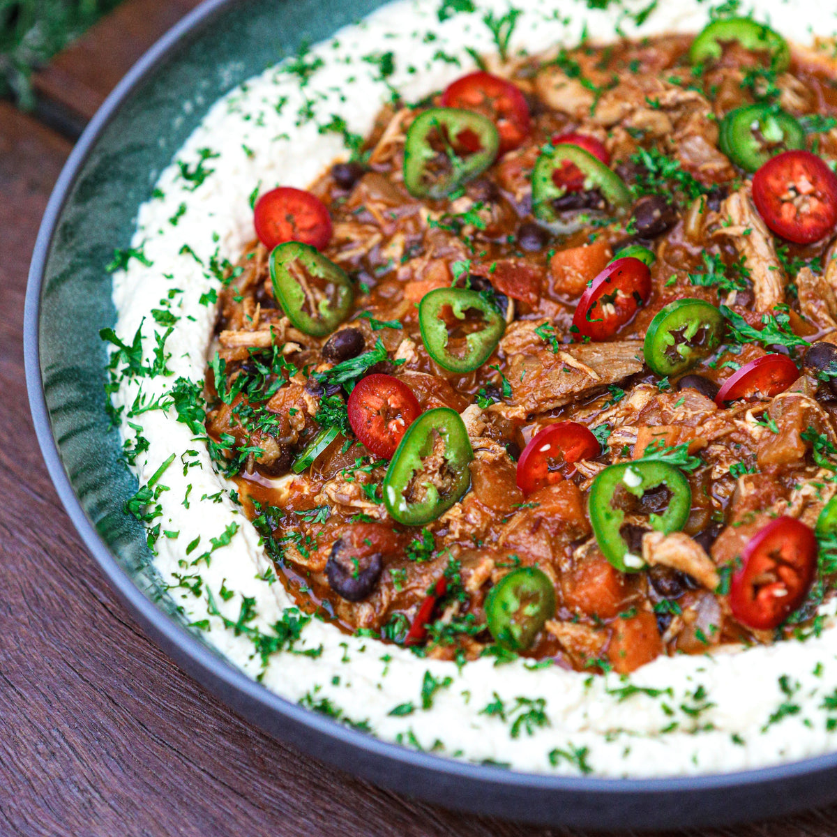 Chicken Tinga Loaded Dip