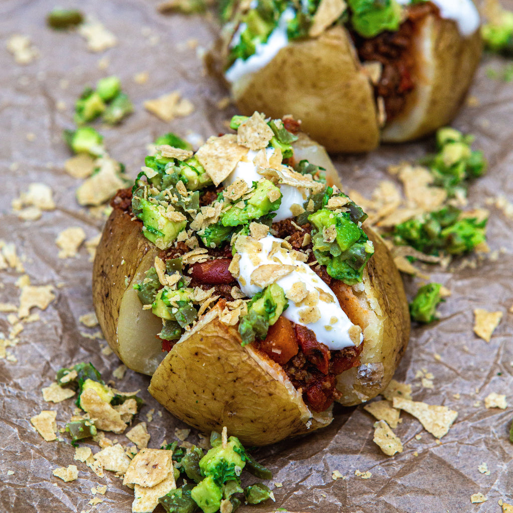 Beef Jacket Beef Chilli Loaded Jacket Potato – STOCKED