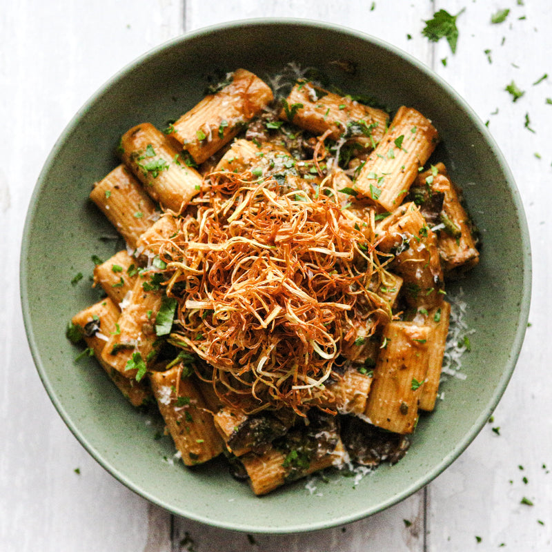 Mushroom & Crispy Leek Rigatoni
