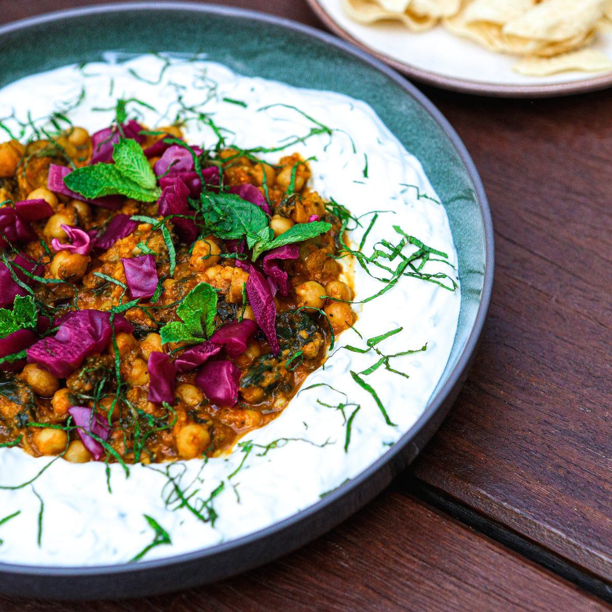 Curried Chickpeas Loaded Dip