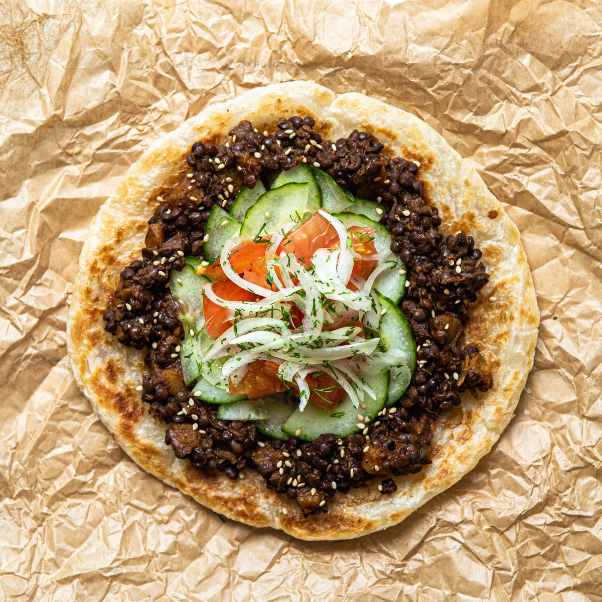 Black Dal with Kachumber Salad