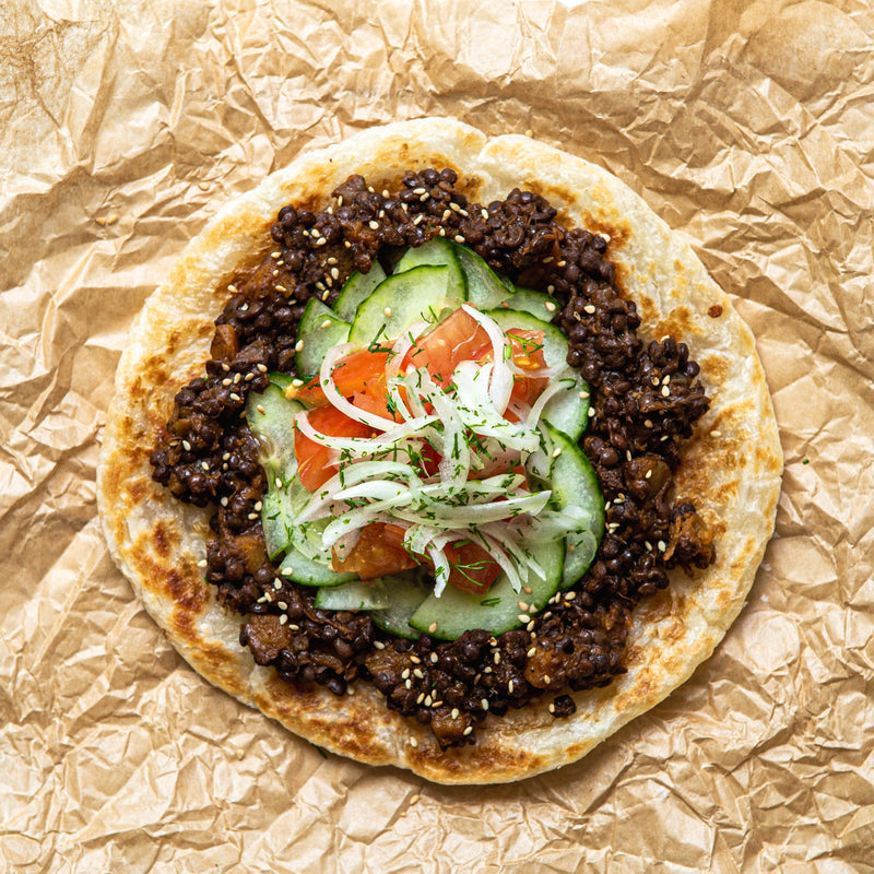 Black Dal with Kachumber Salad