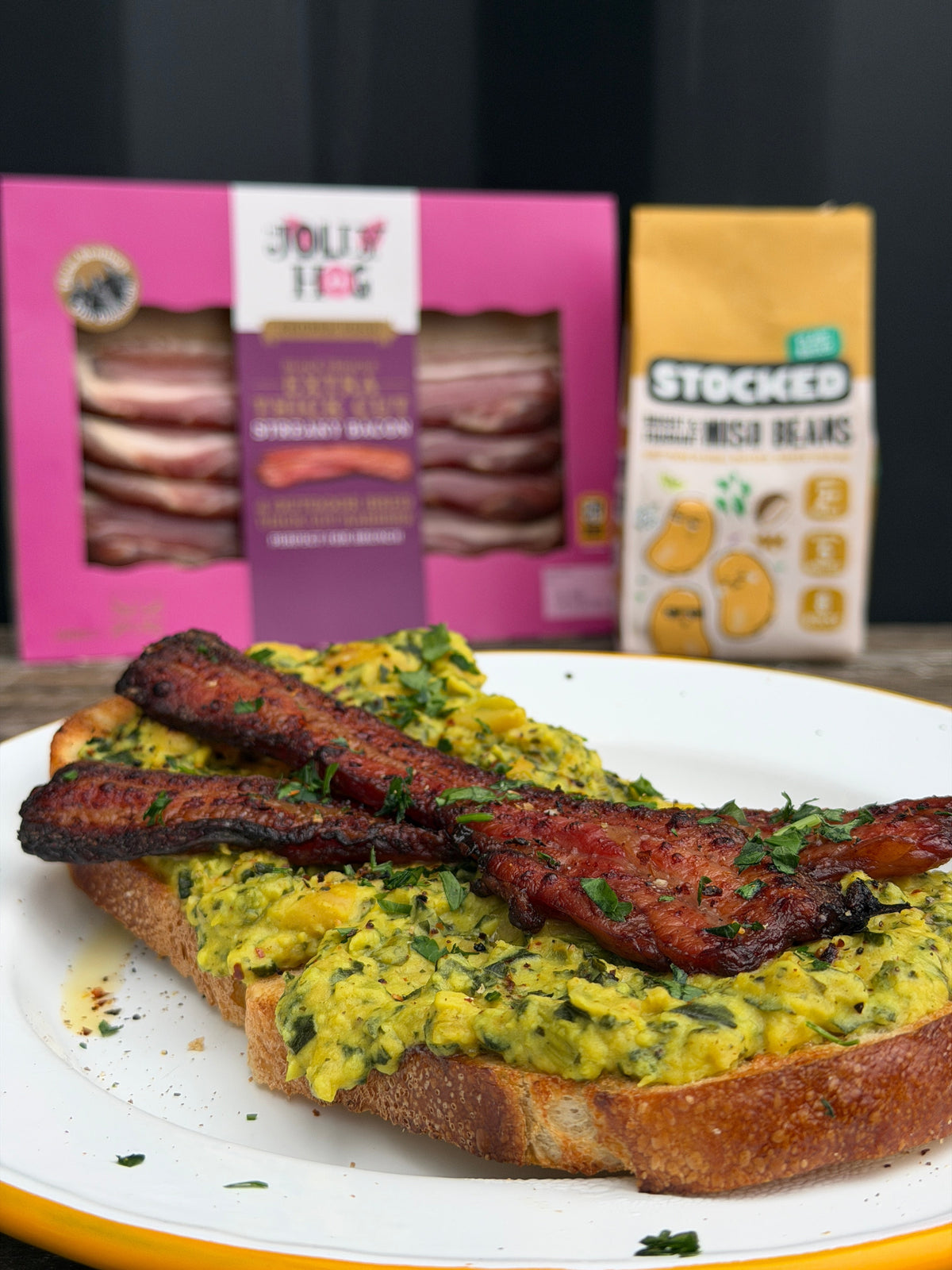 Miso Beans Bacon Brunch
