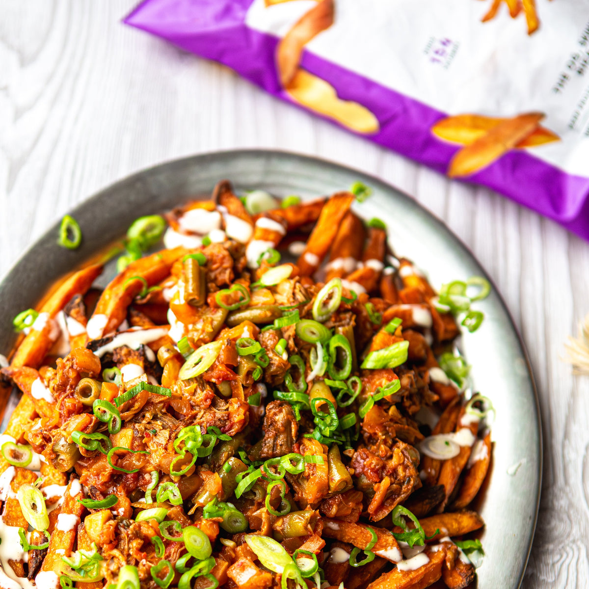 Kimchi Pork Loaded Fries