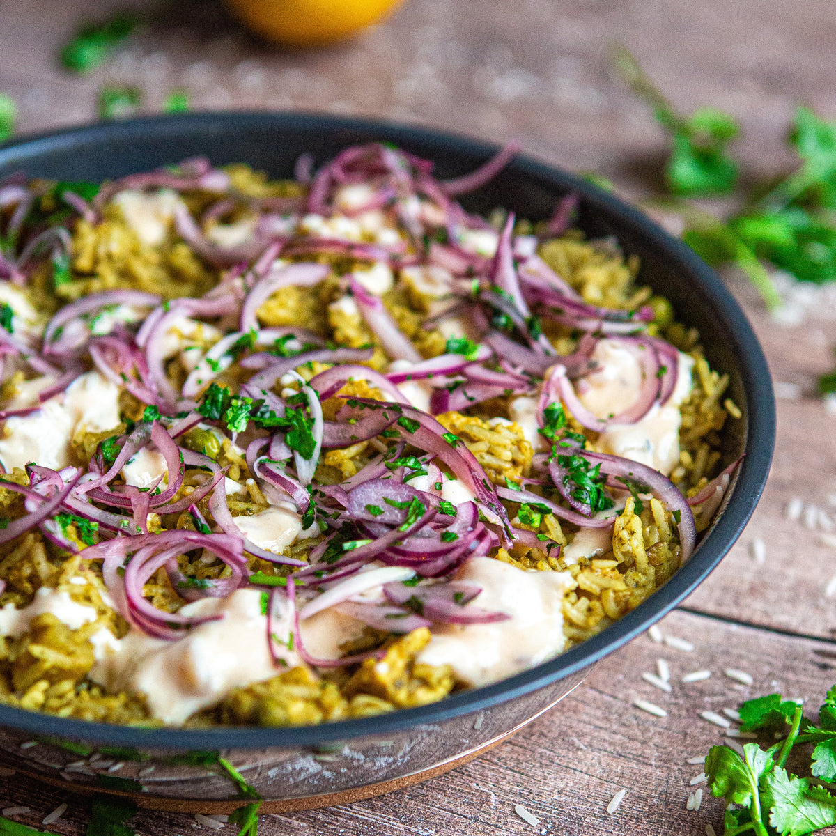 Saag Tempeh One Pot Rice