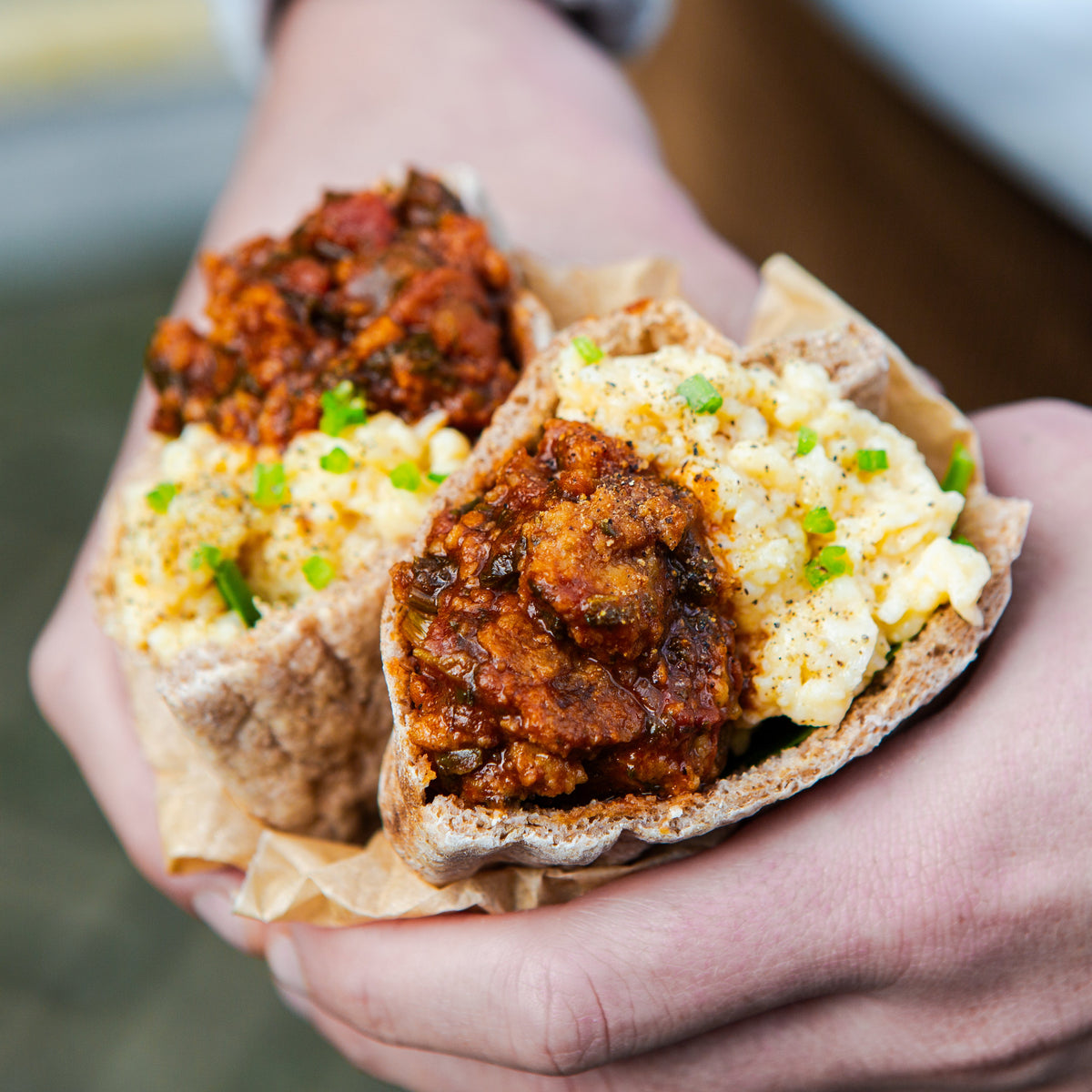 Sausage & Egg Brunch Pitta