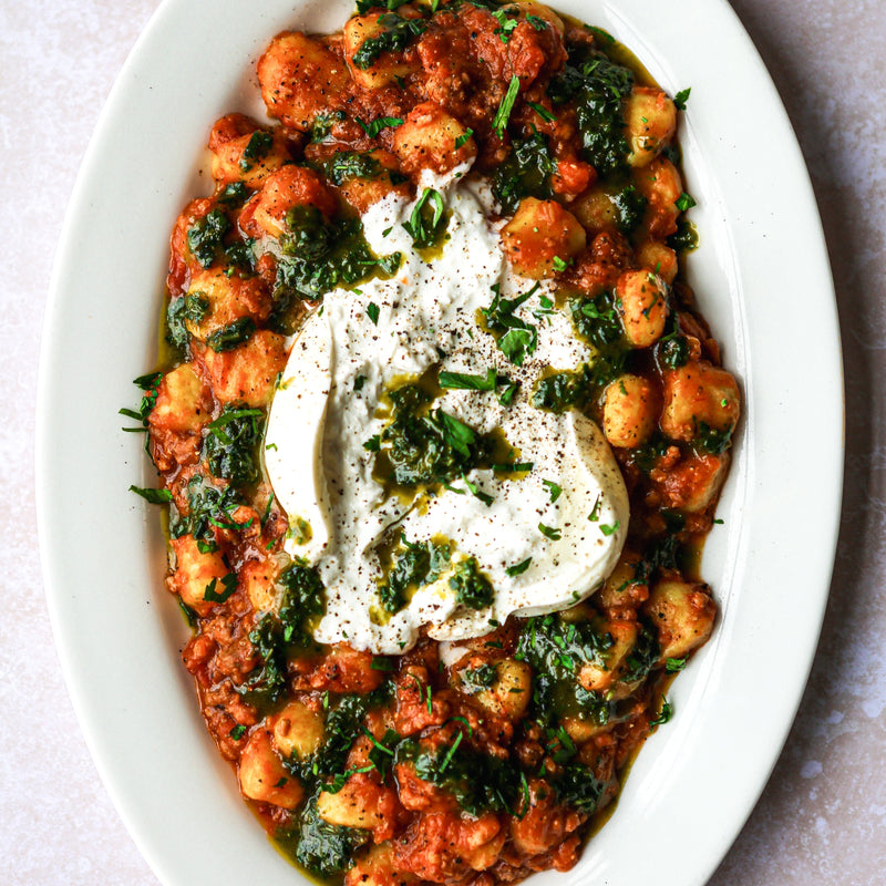 Burrata Gnocchi Bolognese