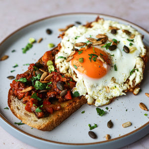 Smoky Aubergine with Feta Egg