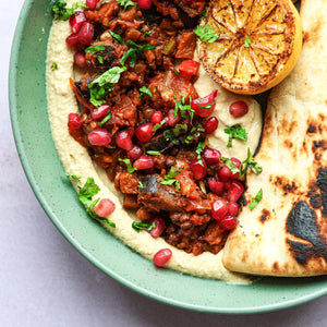 Lentil & Aubergine Hummus Bowl