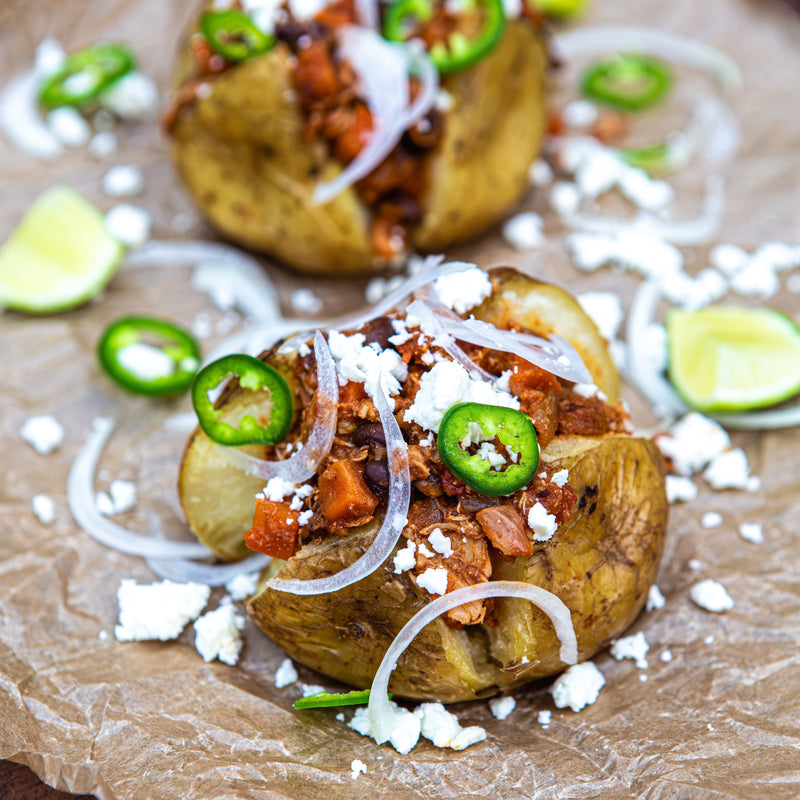 Chicken Tinga Loaded Jacket Potato