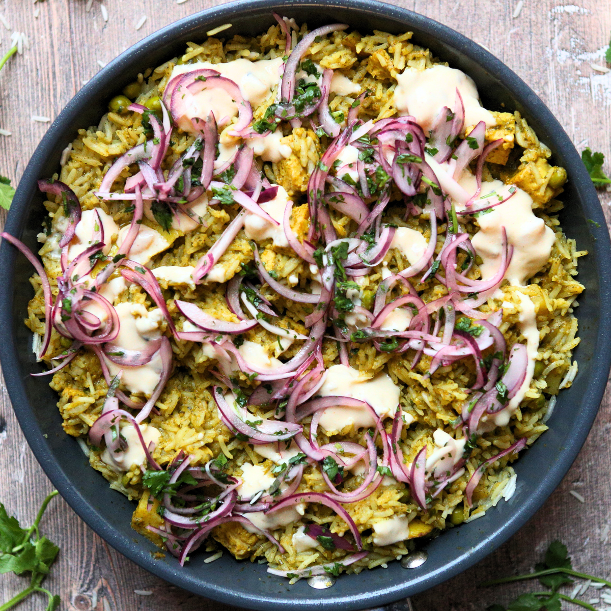 Saag Tempeh One Pot Rice