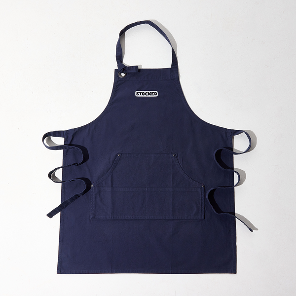 STOCKED Navy Apron