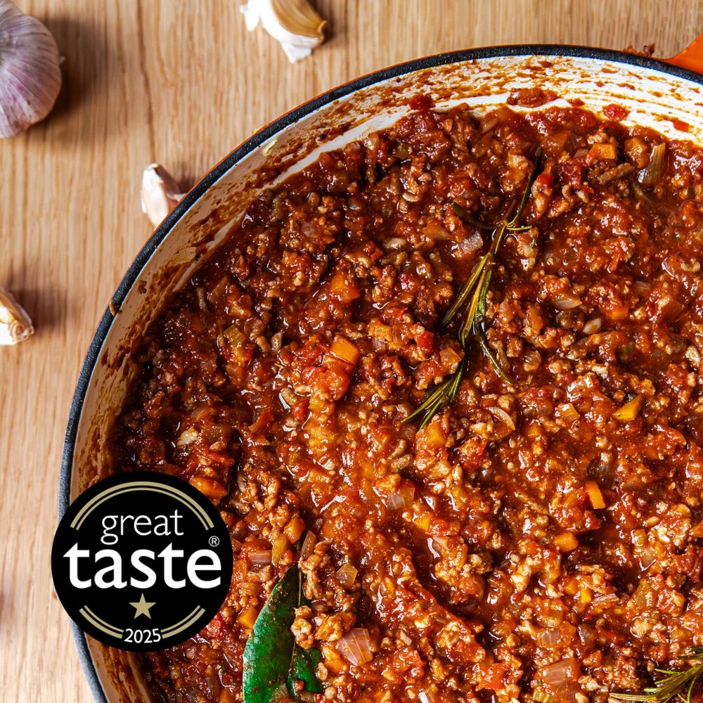 Stocked Classic Bolognese in the pot, Great Taste 2025 winner